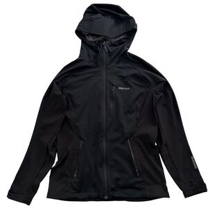 Marmot Windstopper Softshell Jacket Black Hooded Womens M Full Zip Outdoor
